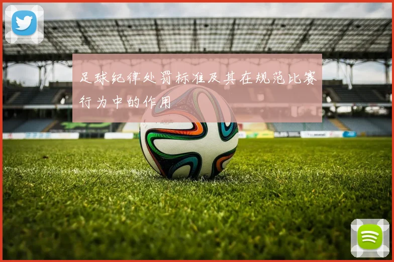 足球纪律处罚标准及其在规范比赛行为中的作用